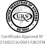 ISO 9001, certificato 216837/A/0001/UK/ITN